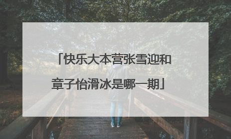 快乐大本营张雪迎和章子怡滑冰是哪一期