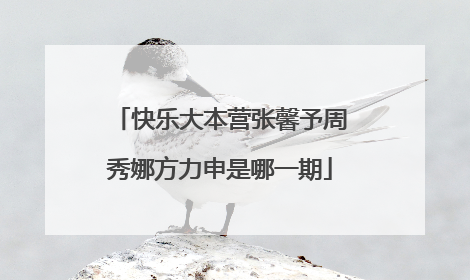 快乐大本营张馨予周秀娜方力申是哪一期