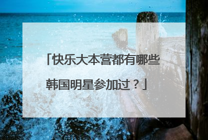 快乐大本营都有哪些韩国明星参加过？