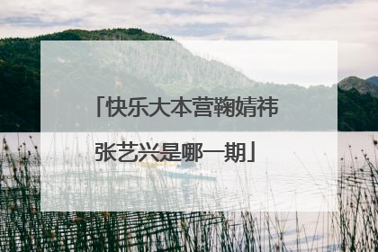 快乐大本营鞠婧祎张艺兴是哪一期
