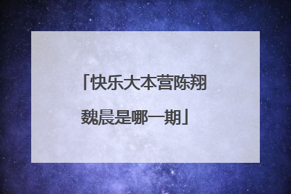 快乐大本营陈翔魏晨是哪一期