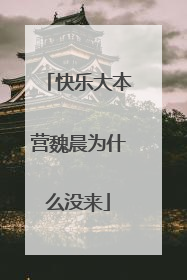 快乐大本营魏晨为什么没来