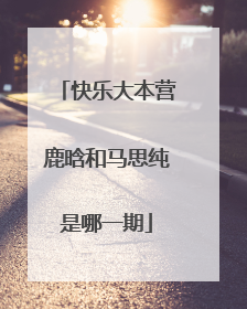 快乐大本营鹿晗和马思纯是哪一期