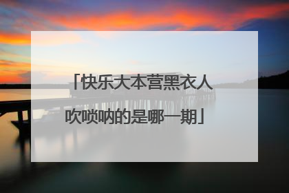快乐大本营黑衣人吹唢呐的是哪一期
