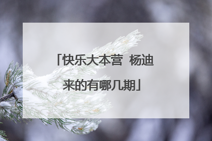 快乐大本营 杨迪 来的有哪几期