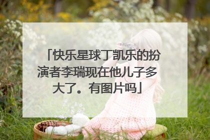 快乐星球丁凯乐的扮演者李瑞现在他儿子多大了。有图片吗
