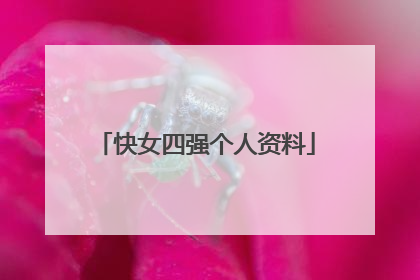 快女四强个人资料