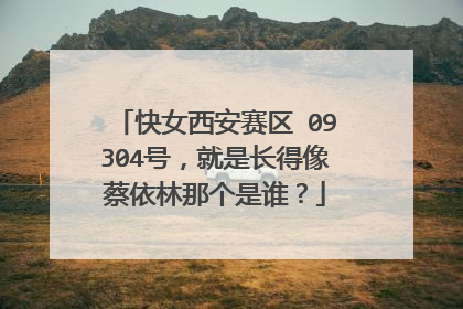 快女西安赛区 09304号，就是长得像蔡依林那个是谁？