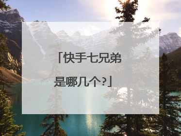 快手七兄弟是哪几个?