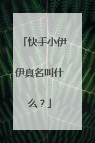快手小伊伊真名叫什么？