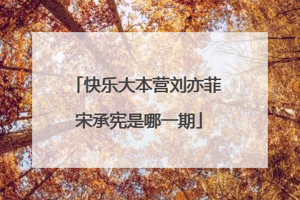快乐大本营刘亦菲宋承宪是哪一期