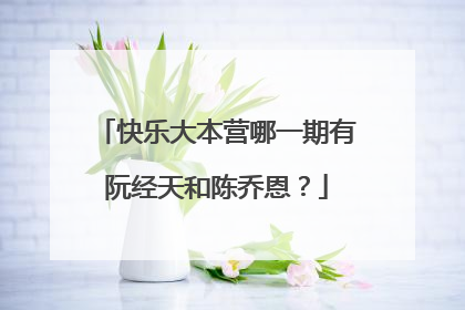 快乐大本营哪一期有阮经天和陈乔恩？