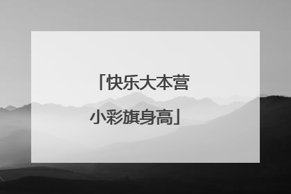 快乐大本营小彩旗身高