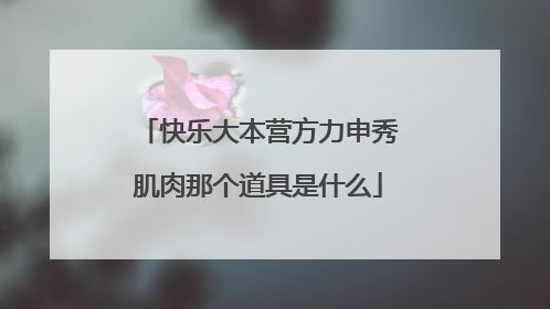 快乐大本营方力申秀肌肉那个道具是什么