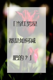 当红男星都是如何减肥的？