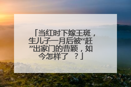 当红时下嫁王斑,生儿子一月后被“赶”出家门的曹颖,如今怎样了 ?