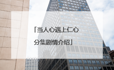 当人心遇上仁心分集剧情介绍