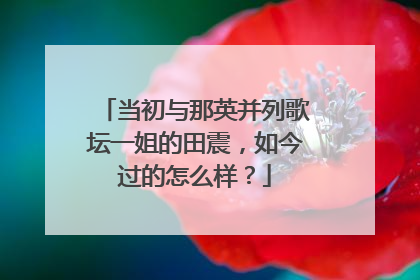 当初与那英并列歌坛一姐的田震,如今过的怎么样?