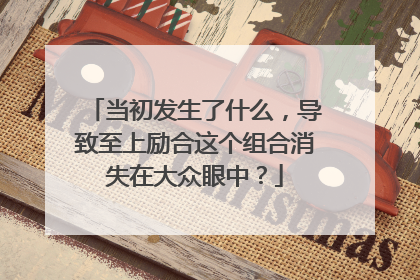 当初发生了什么,导致至上励合这个组合消失在大众眼中?
