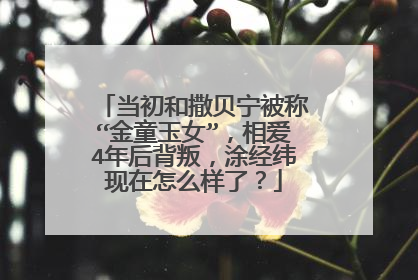 当初和撒贝宁被称“金童玉女”，相爱4年后背叛，涂经纬现在怎么样了？