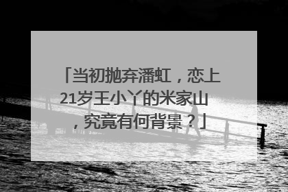 当初抛弃潘虹，恋上21岁王小丫的米家山，究竟有何背景？