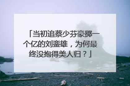 当初追蔡少芬豪掷一个亿的刘銮雄，为何最终没抱得美人归？