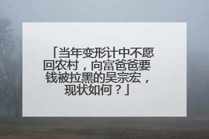 当年变形计中不愿回农村,向富爸爸要钱被拉黑的吴宗宏,现状如何?
