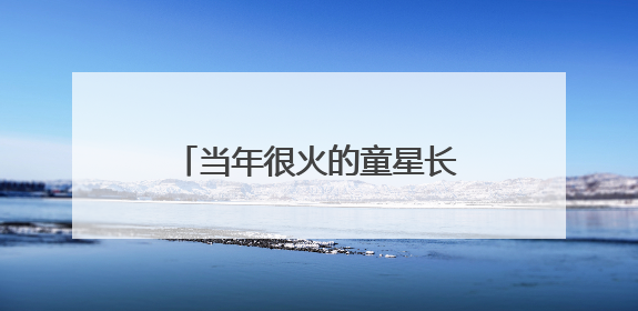 当年很火的童星长大后都在做什么,其中都有哪些人?