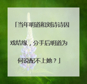 当年明道和刘诗诗因戏结缘，分手后明道为何说配不上她？