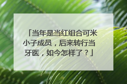 当年是当红组合可米小子成员，后来转行当牙医，如今怎样了？