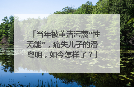 当年被董洁污蔑“性无能”,痛失儿子的潘粤明,如今怎样了?