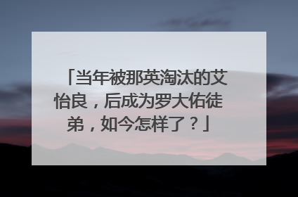 当年被那英淘汰的艾怡良，后成为罗大佑徒弟，如今怎样了？