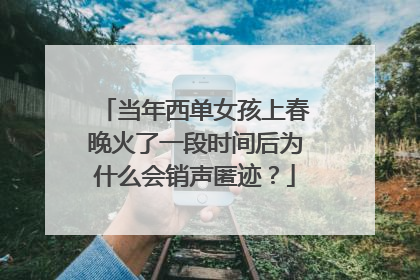 当年西单女孩上春晚火了一段时间后为什么会销声匿迹？