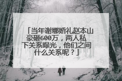 当年谢娜婚礼赵本山豪砸600万，两人私下关系曝光，他们之间什么关系呢？