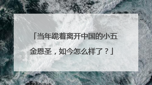 当年跪着离开中国的小五金恩圣,如今怎么样了?