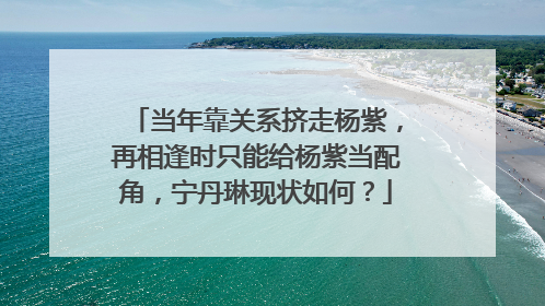 当年靠关系挤走杨紫,再相逢时只能给杨紫当配角,宁丹琳现状如何?