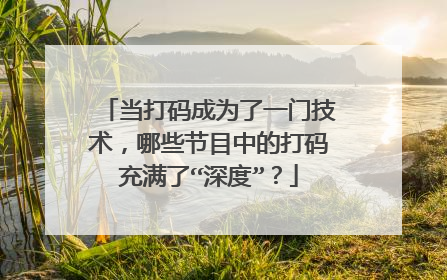 当打码成为了一门技术，哪些节目中的打码充满了“深度”？