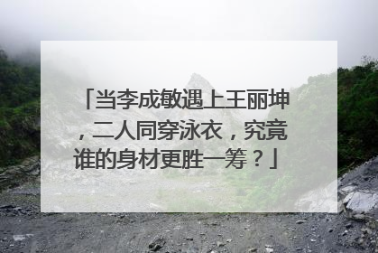 当李成敏遇上王丽坤,二人同穿泳衣,究竟谁的身材更胜一筹?