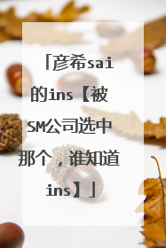 彦希sai的ins【被SM公司选中那个,谁知道ins】