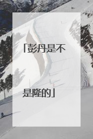 彭丹是不是隆的