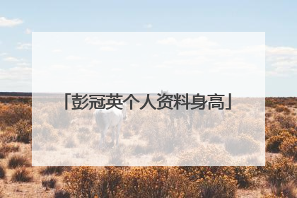 彭冠英个人资料身高