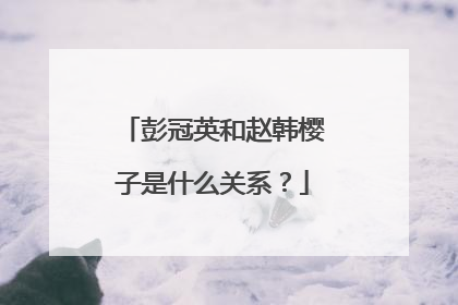 彭冠英和赵韩樱子是什么关系？