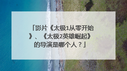 影片《太极1从零开始》、《太极2英雄崛起》的导演是哪个人？