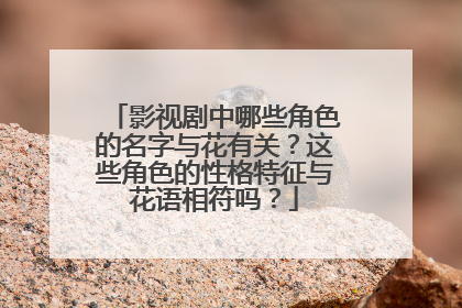 影视剧中哪些角色的名字与花有关?这些角色的性格特征与花语相符吗?