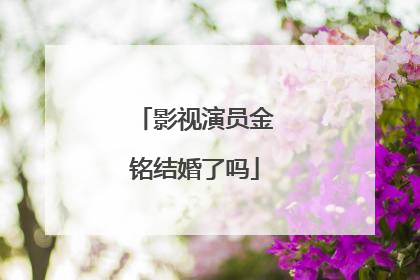 影视演员金铭结婚了吗