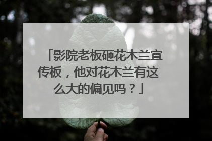 影院老板砸花木兰宣传板，他对花木兰有这么大的偏见吗？