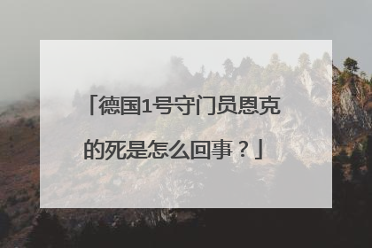 德国1号守门员恩克的死是怎么回事？
