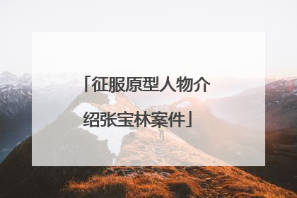 征服原型人物介绍张宝林案件