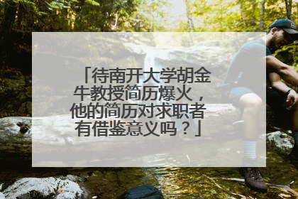 待南开大学胡金牛教授简历爆火，他的简历对求职者有借鉴意义吗？