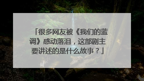 很多网友被《我们的蓝调》感动落泪，这部剧主要讲述的是什么故事？
